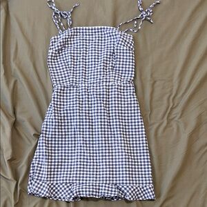 Blue and White Gingham Dress